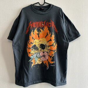 Metallica Pushead Heart Flame Flower T-Shirt XL Modern